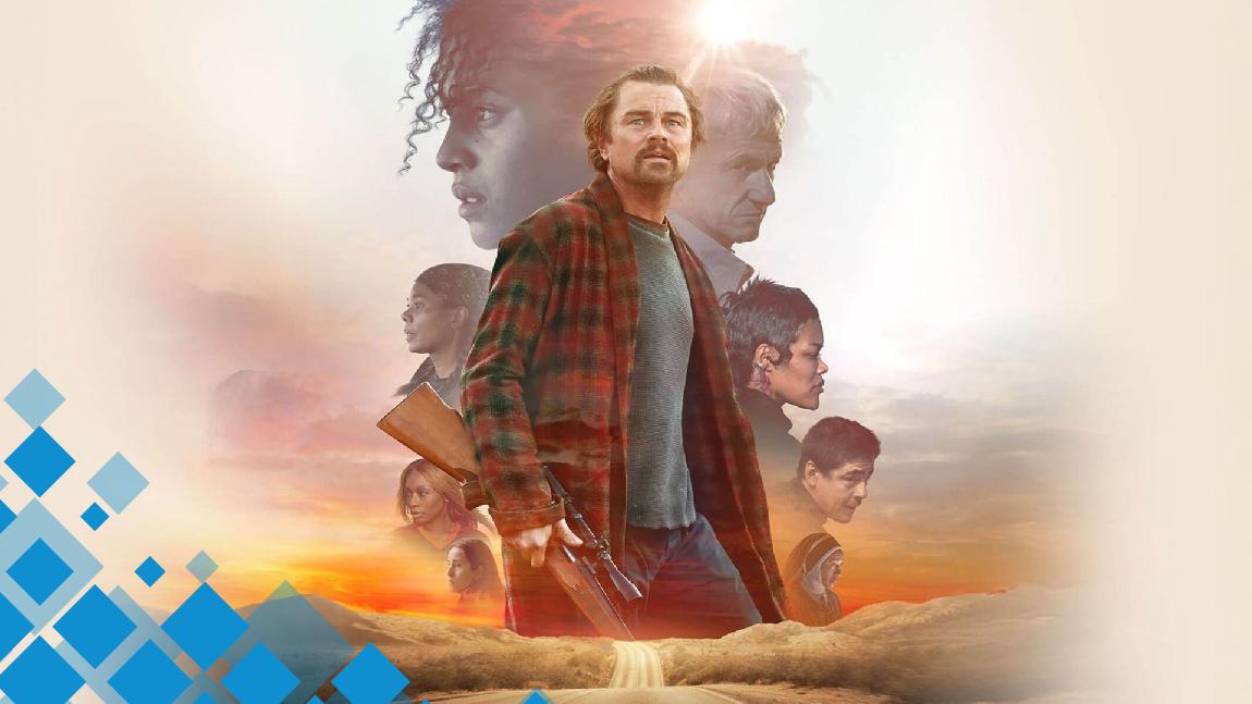 Leonardo DiCaprio tient une carabine en main.