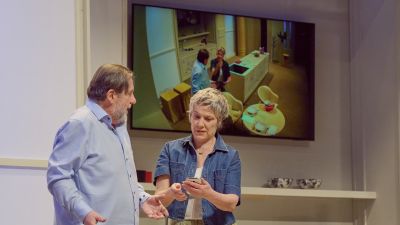 Portrait des comédiens Daniel Hanssens et France Bastoen